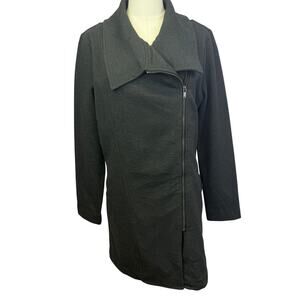 Banana Republic Blazer Womens Gray Asymmetrical Jacket Preppy medium